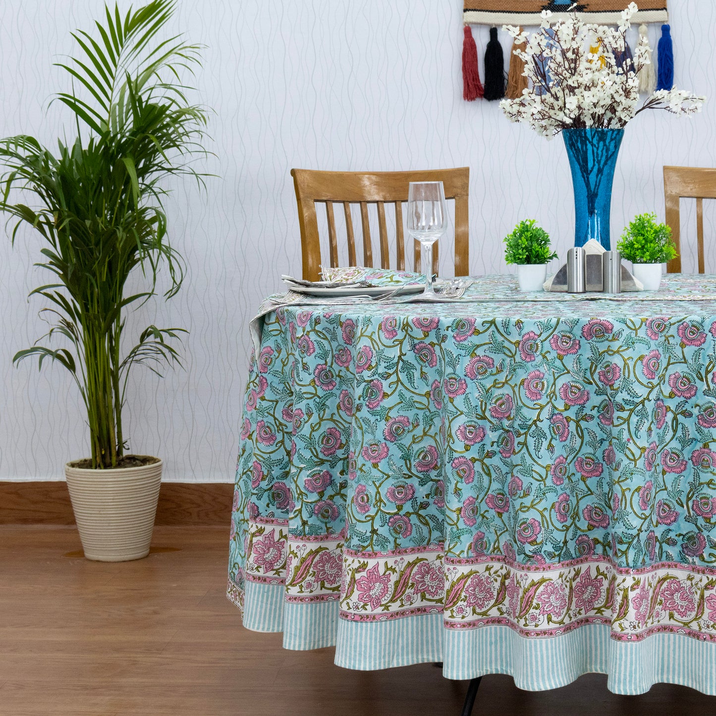 Indian Handmade Block Printed Cotton Tablecloth - My Store