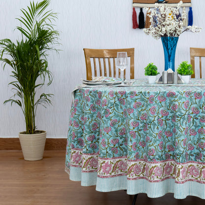 Indian Handmade Block Printed Cotton Tablecloth - My Store
