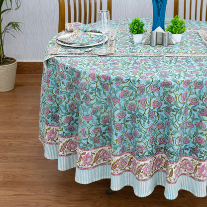 Indian Handmade Block Printed Cotton Tablecloth - My Store