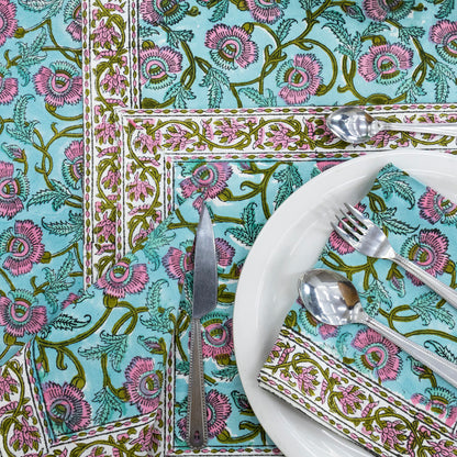 Indian Handmade Block Printed Cotton Tablecloth - My Store