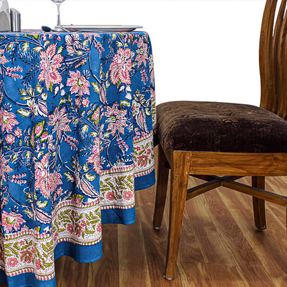 Handmade Block Printed Cotton Round Tablecloth - My Store
