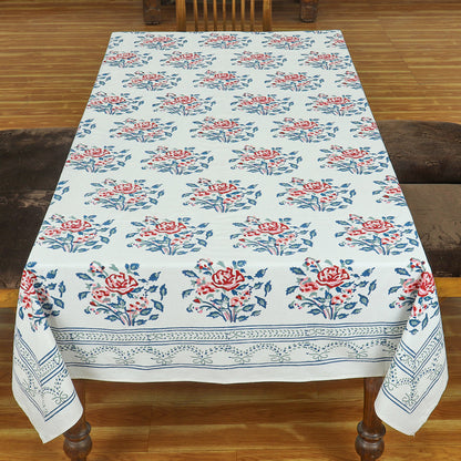 Indian Hand Crafted Block Printed Cotton Tablecloth For Dinning Decor - My Store