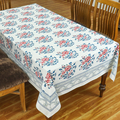 Indian Hand Crafted Block Printed Cotton Tablecloth For Dinning Decor - My Store