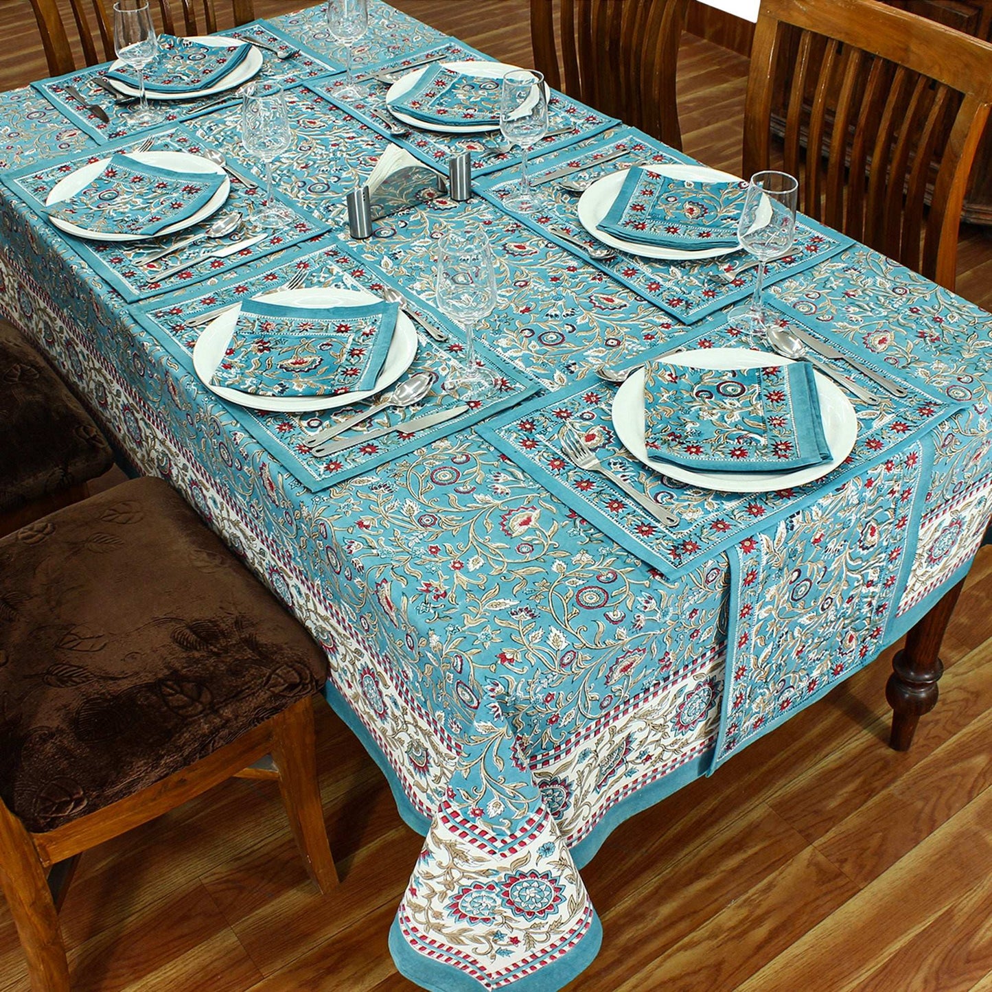 Rectangle Tablecloths, Dining Table Cover Set, Cotton Table Linens, - My Store