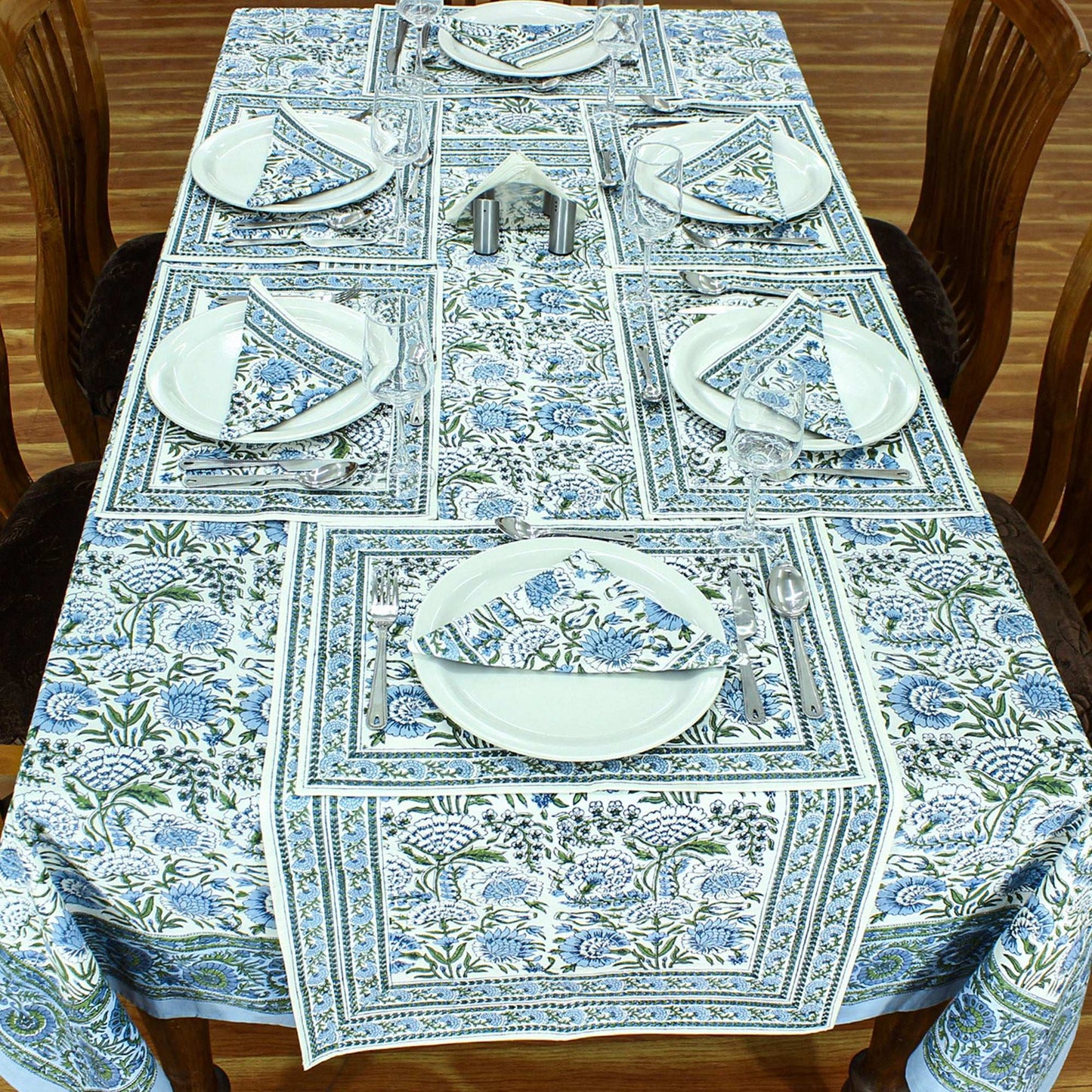 Indian Hand Block Printed Cotton Tablecloth For Dining - My Store