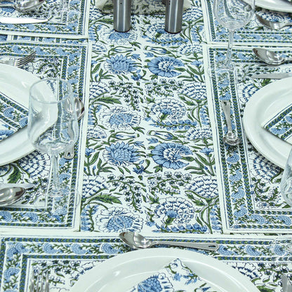 Indian Hand Block Printed Cotton Tablecloth For Dining - My Store