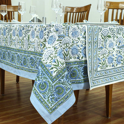 Indian Hand Block Printed Cotton Tablecloth For Dining - My Store