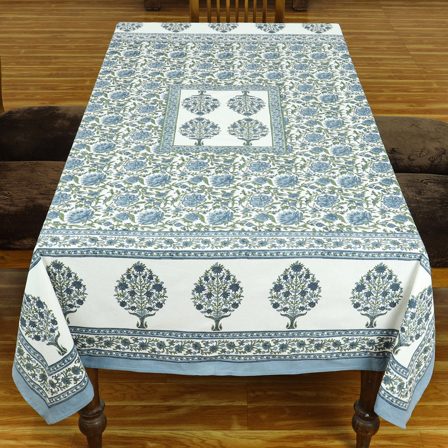 Cotton Block Printed Tablecloth For Dinning Decor - Custom Handmade Table Cover - My Store