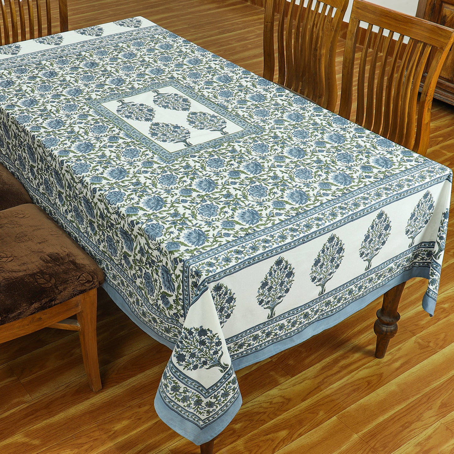 Cotton Block Printed Tablecloth For Dinning Decor - Custom Handmade Table Cover - My Store