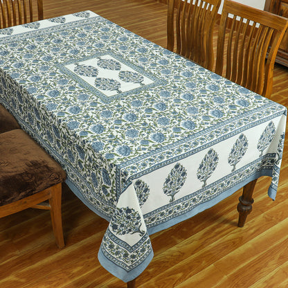 Cotton Block Printed Tablecloth For Dinning Decor - Custom Handmade Table Cover - My Store