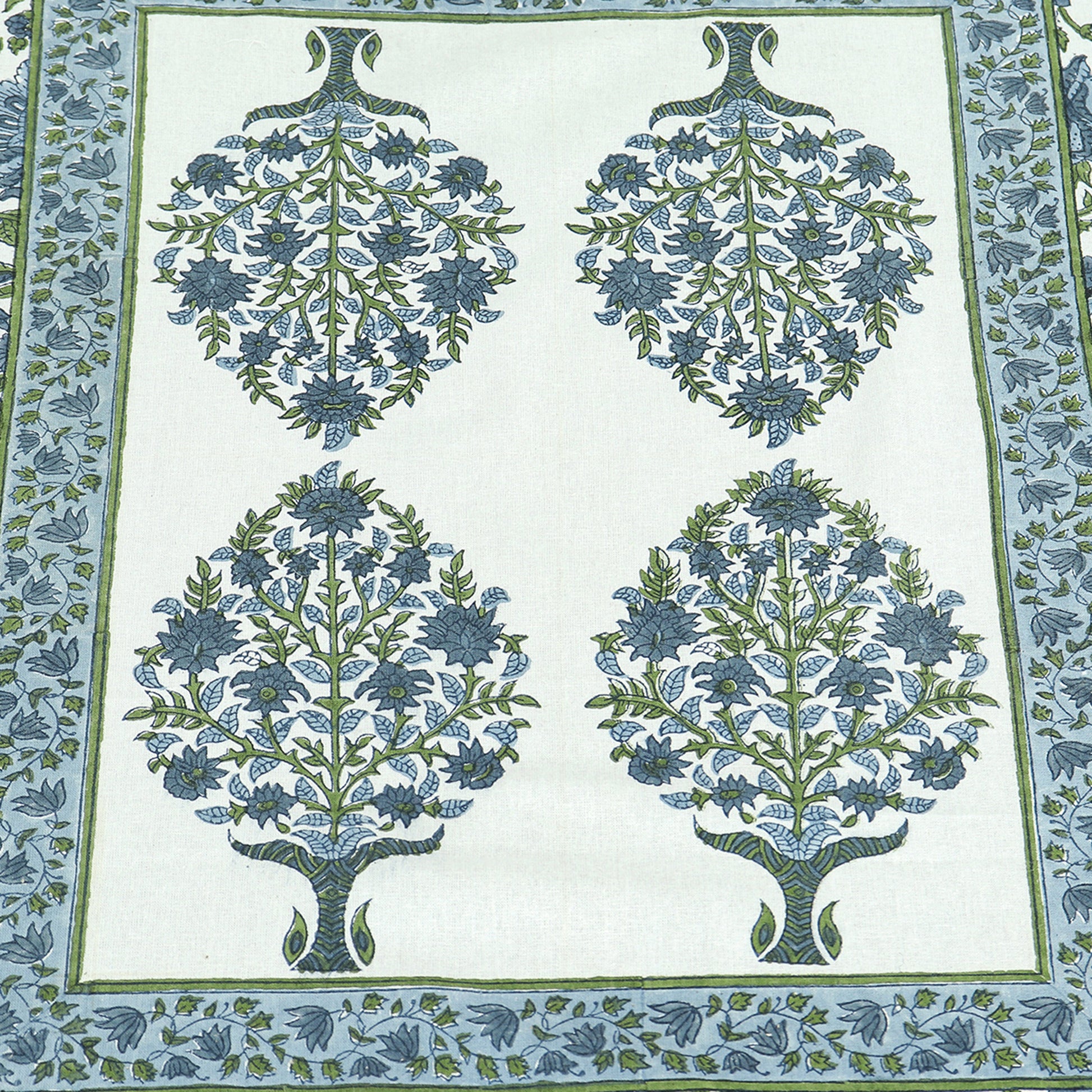 Cotton Block Printed Tablecloth For Dinning Decor - Custom Handmade Table Cover - My Store