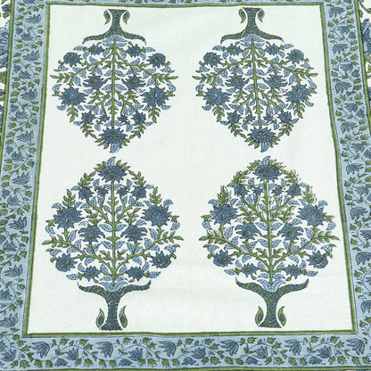 Cotton Block Printed Tablecloth For Dinning Decor - Custom Handmade Table Cover - My Store