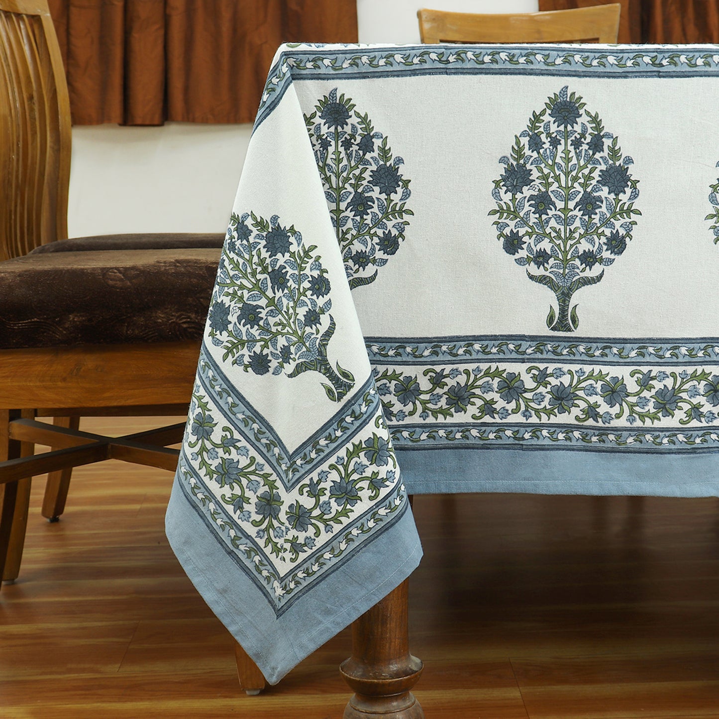 Cotton Block Printed Tablecloth For Dinning Decor - Custom Handmade Table Cover - My Store