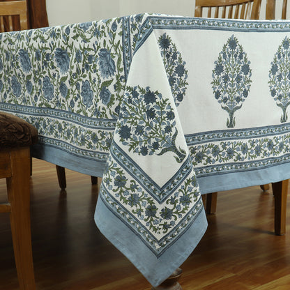 Cotton Block Printed Tablecloth For Dinning Decor - Custom Handmade Table Cover - My Store