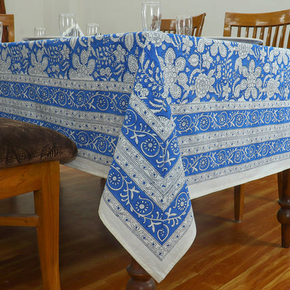 Indian Handmade block Print Floral Rectangle Dinning Table Cover - My Store