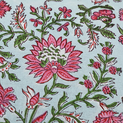 Floral Hand Block Printed Rectangle Dinning Tablecloth - My Store
