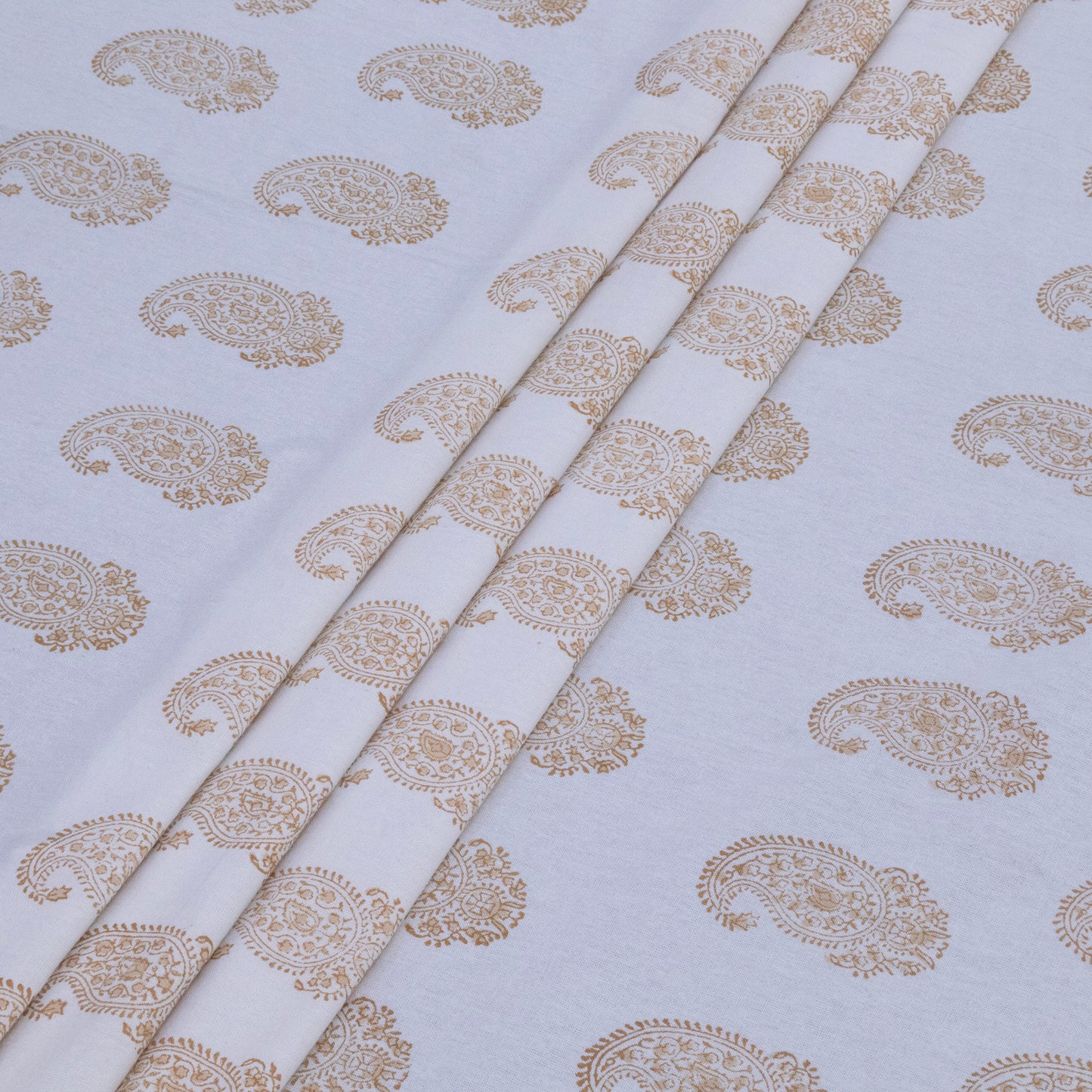 Cotton Bedsheet – Hand Block Floral Print – Peach and White – King, Queen, Twin Sizes - My Store