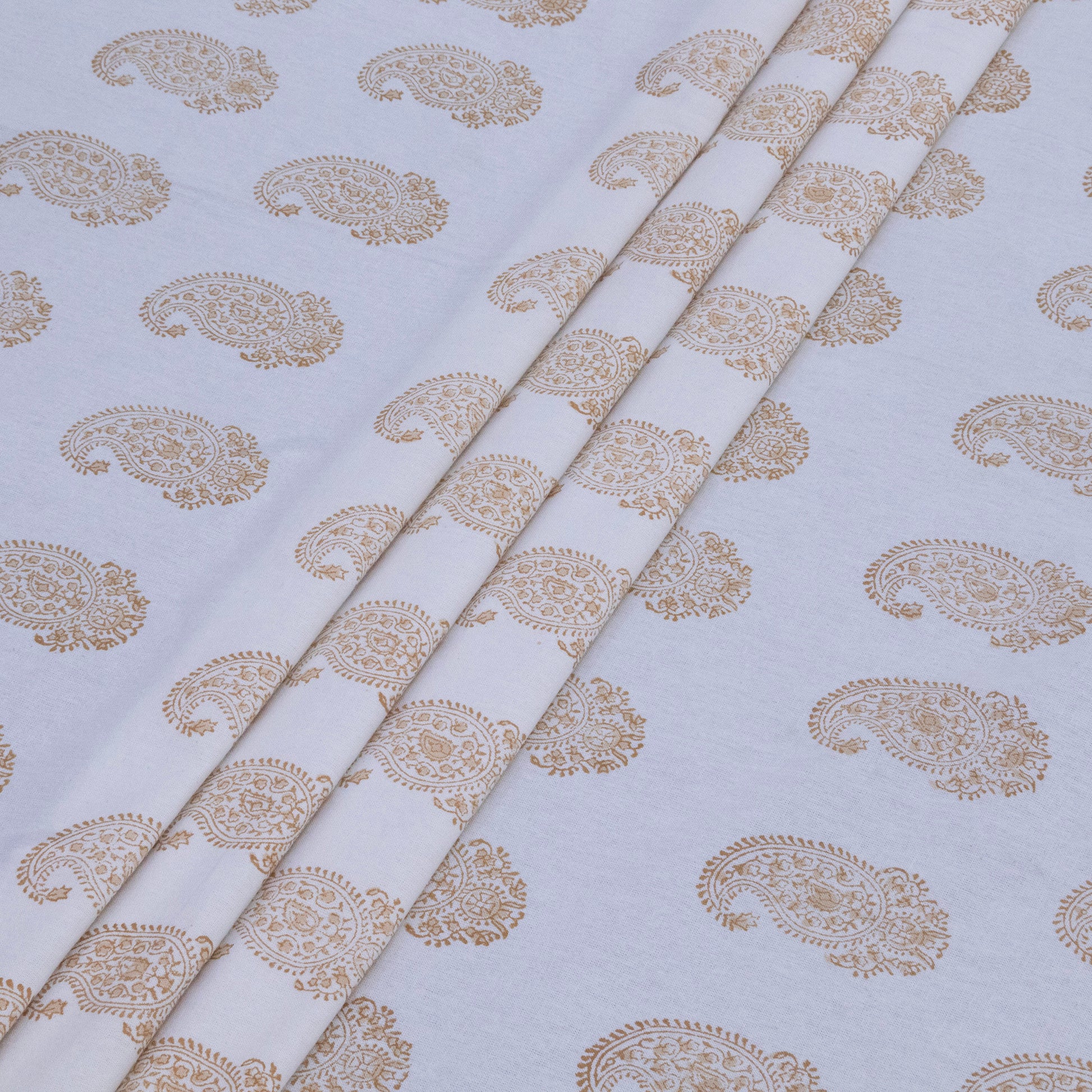 Cotton Bedsheet – Hand Block Floral Print – Peach and White – King, Queen, Twin Sizes - My Store