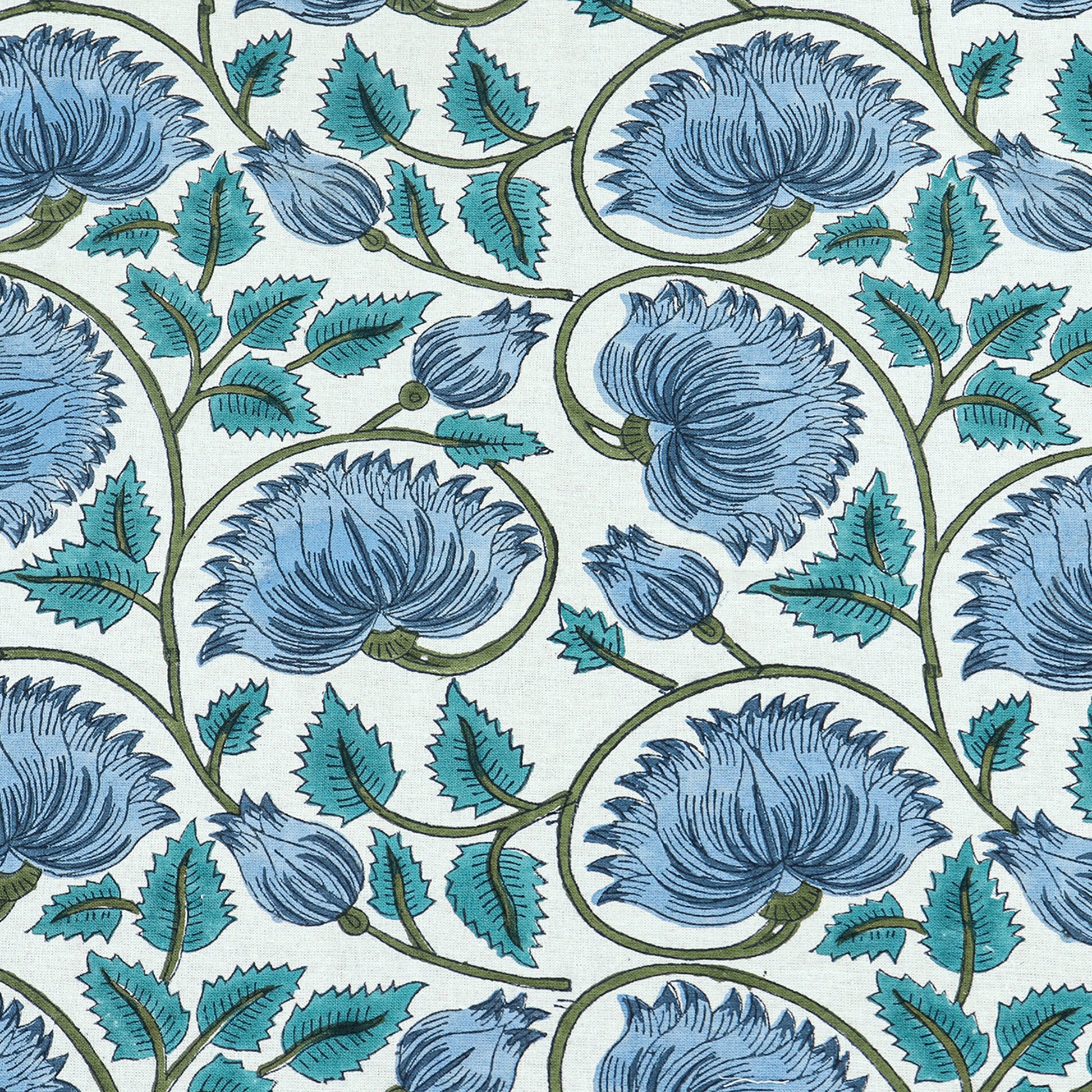 Indian Natural Block Printed Cotton Tablecloth & Table Linen - My Store