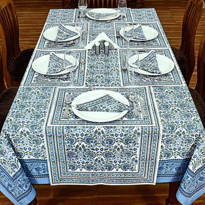 Floral Handmade Block Printed Cotton Dinning decor - My Store