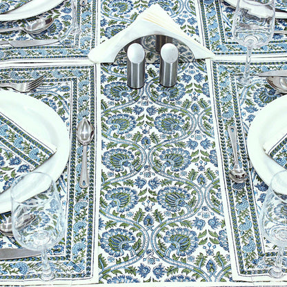Floral Handmade Block Printed Cotton Dinning decor - My Store