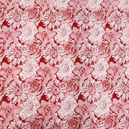 Indian Handmade Block Printed Cotton Pink and White Rectangle Tablecloth - My Store