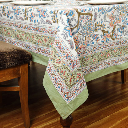 Multicolor Rectangle Tablecloth - Dining Table Linen - Cotton Table Cover - My Store