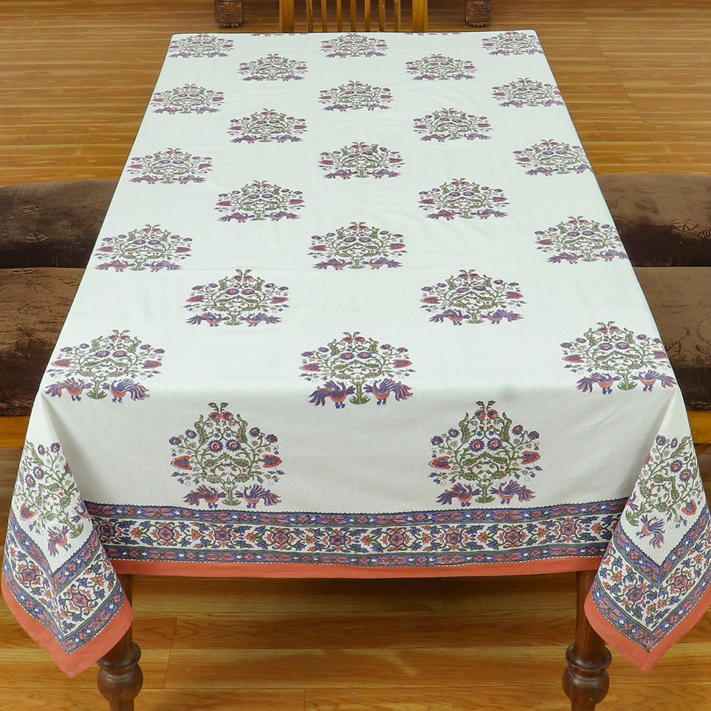Indian Block Printed Tablecloth - Thanksgiving Table Linen - My Store