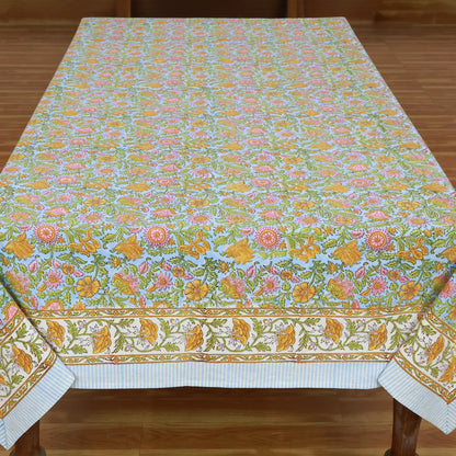 Rectangle Cotton Hand Block Print Dinning Table Cover for Table Decor - My Store