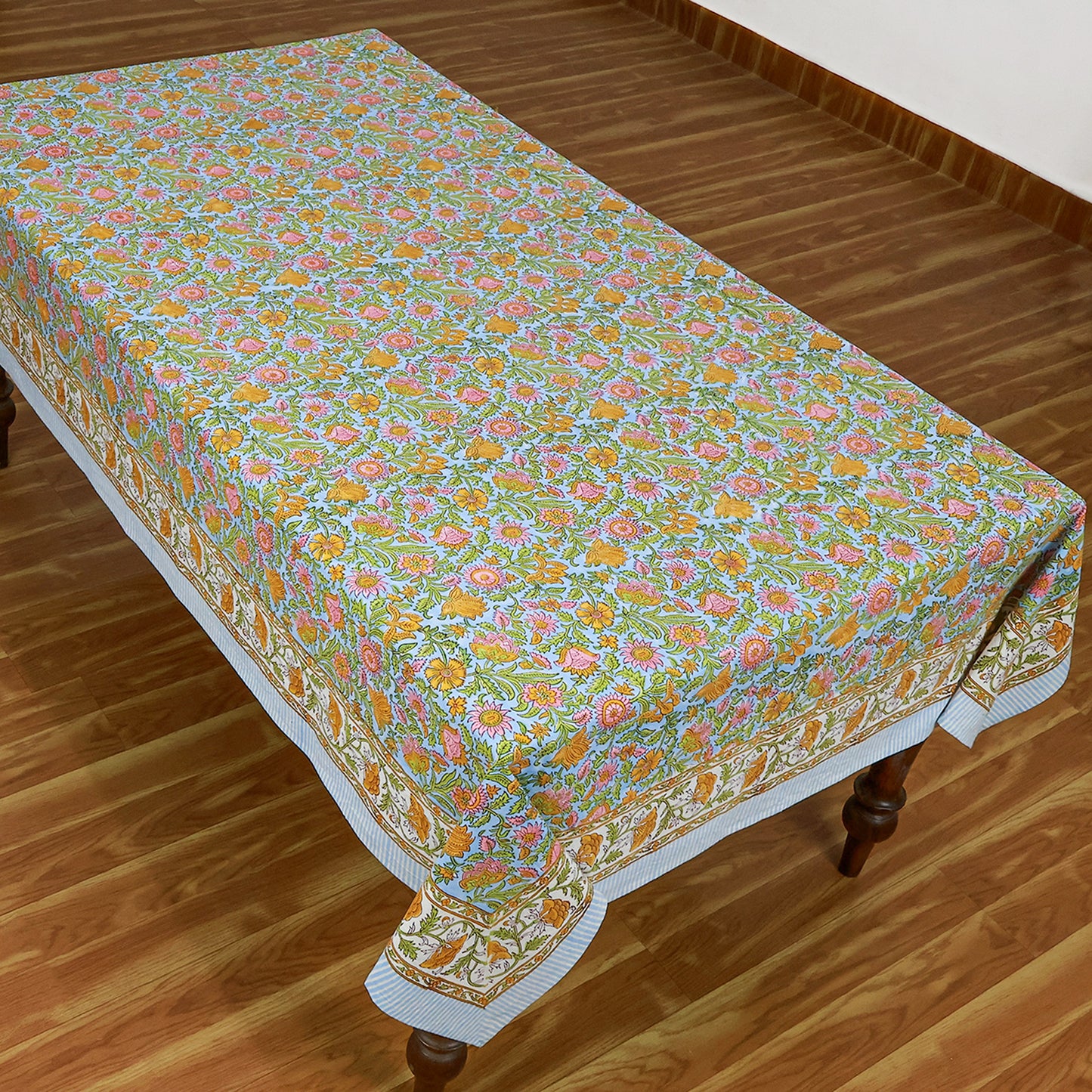 Rectangle Cotton Hand Block Print Dinning Table Cover for Table Decor - My Store