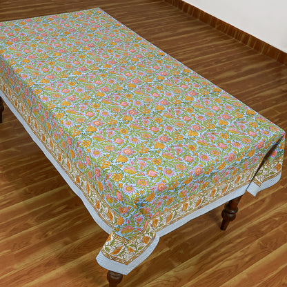 Rectangle Cotton Hand Block Print Dinning Table Cover for Table Decor - My Store