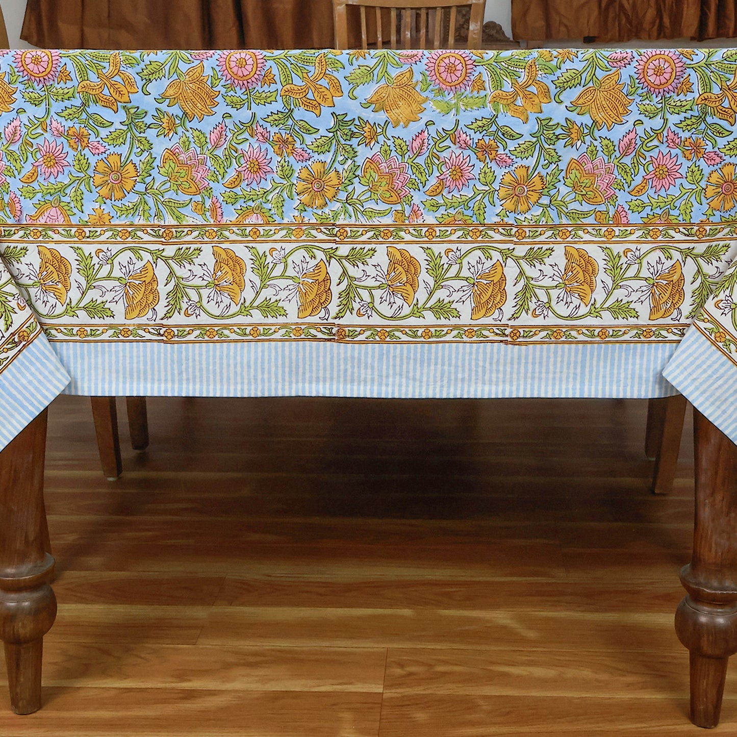 Rectangle Cotton Hand Block Print Dinning Table Cover for Table Decor - My Store