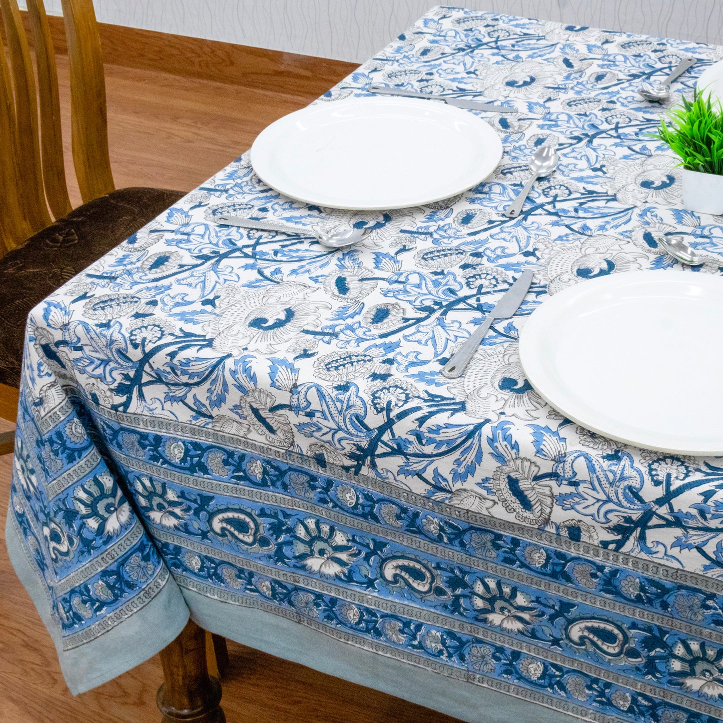 handmade tablecloth, blue and white tablecloth, block printed table cover, cotton table cover, premium cotton tablecloth, floral tablecloth, indian tablecloth, Jaipuri tablecloth, green and pink table linens, boho home decor, table cover for dinning table cover, rectangle table cover, table cloth for dinning decor, custom table cloth,  washable table cloth, outdoor tablecloth, indoor tablecloth, gifts for fathers day