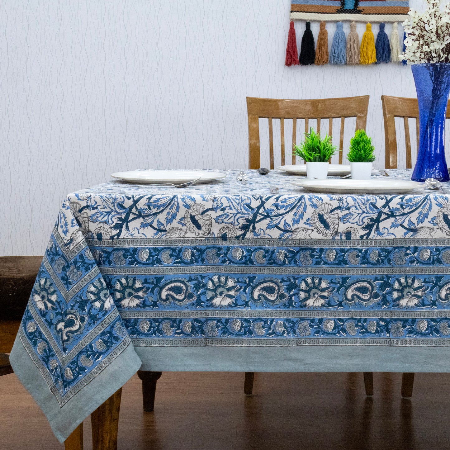 handmade tablecloth, blue and white tablecloth, block printed table cover, cotton table cover, premium cotton tablecloth, floral tablecloth, indian tablecloth, Jaipuri tablecloth, green and pink table linens, boho home decor, table cover for dinning table cover, rectangle table cover, table cloth for dinning decor, custom table cloth,  washable table cloth, outdoor tablecloth, indoor tablecloth, gifts for fathers day