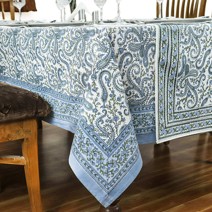 Blue & Green Dining Tablecloth, Wedding Parties Table Decor - My Store