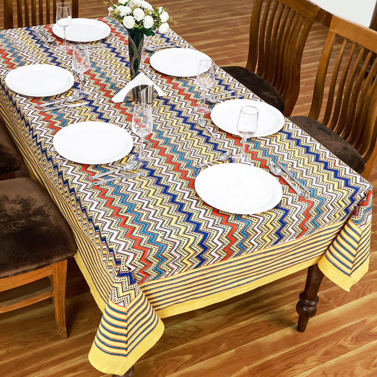 Handmade Multi Color Cotton Yellow Rectangle - My Store