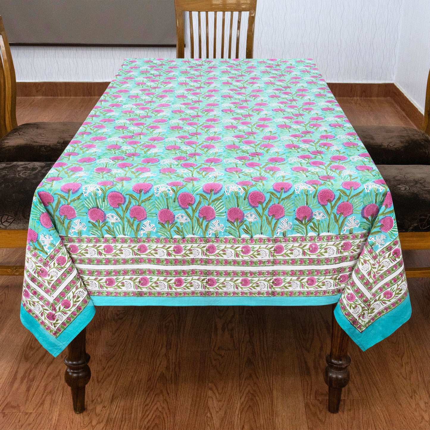 handmade tablecloth, green and pink tablecloth, block printed table cover, cotton table cover, premium cotton tablecloth, floral tablecloth, indian tablecloth, Jaipuri tablecloth, green and pink table linens, boho home decor, table cover for dinning table cover, rectangle table cover, table cloth for dinning decor, custom table cloth,  washable table cloth, outdoor tablecloth, indoor tablecloth, gifts for fathers day