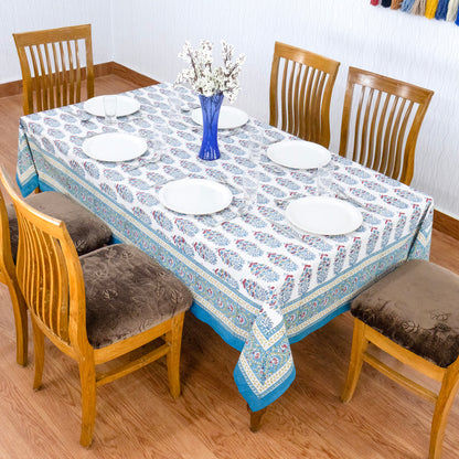 handmade tablecloth, blue and white tablecloth, block printed table cover, cotton table cover, premium cotton tablecloth, floral tablecloth, indian tablecloth, Jaipuri tablecloth, green and pink table linens, boho home decor, table cover for dinning table cover, rectangle table cover, table cloth for dinning decor, custom table cloth,  washable table cloth, outdoor tablecloth, indoor tablecloth, gifts for fathers day
