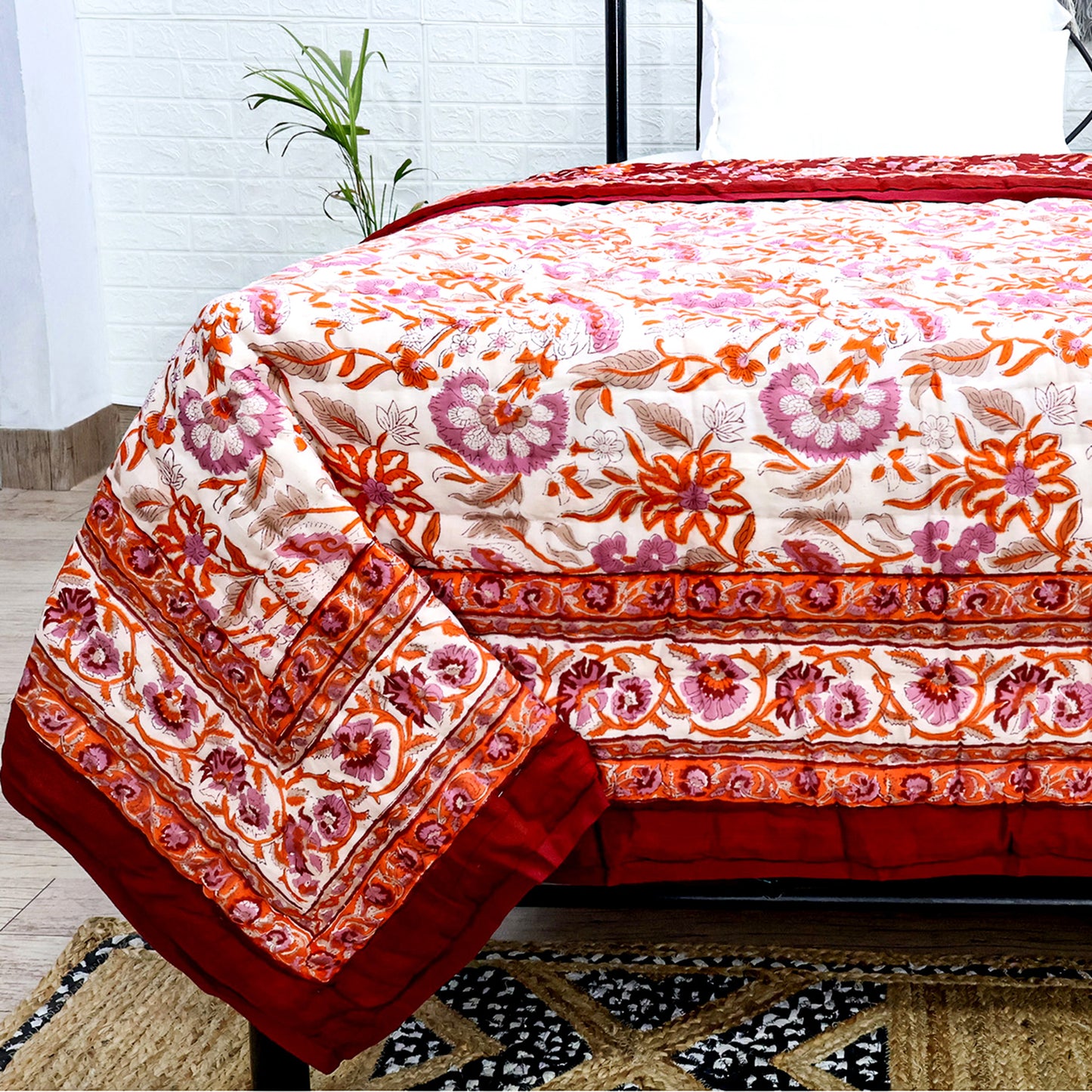 Indian Hand Block Printed Cotton Quilts - My Store