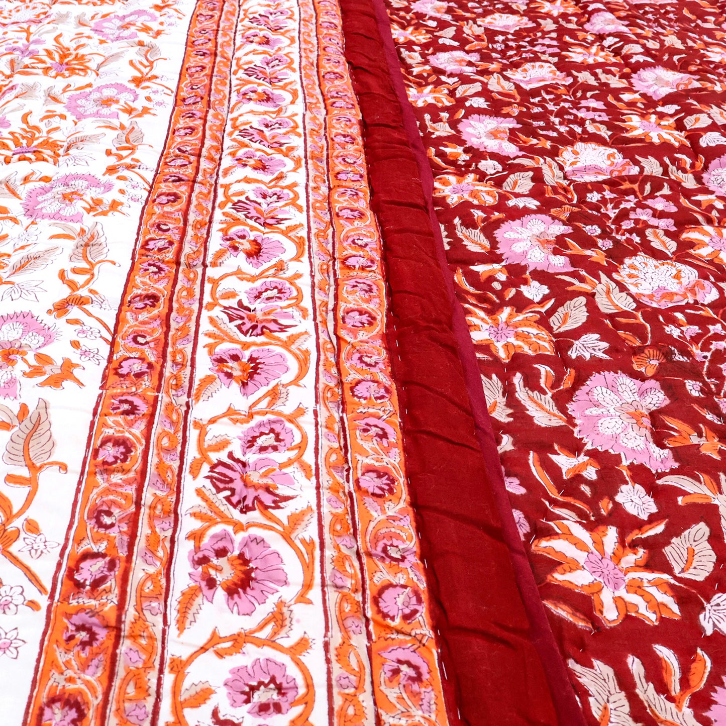 Indian Hand Block Printed Cotton Quilts - My Store