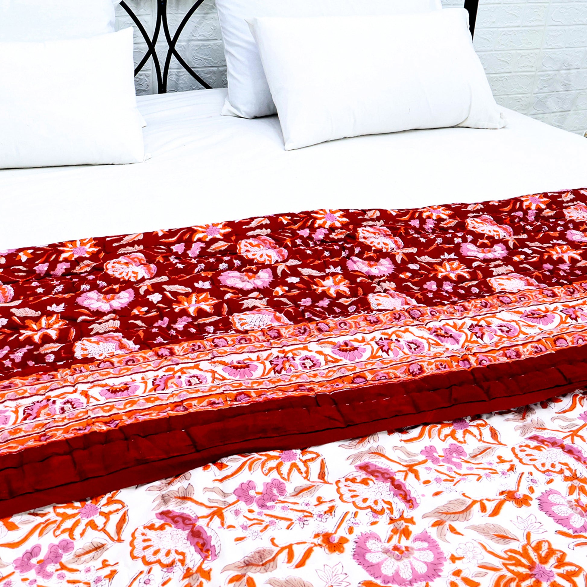 Indian Hand Block Printed Cotton Quilts - My Store