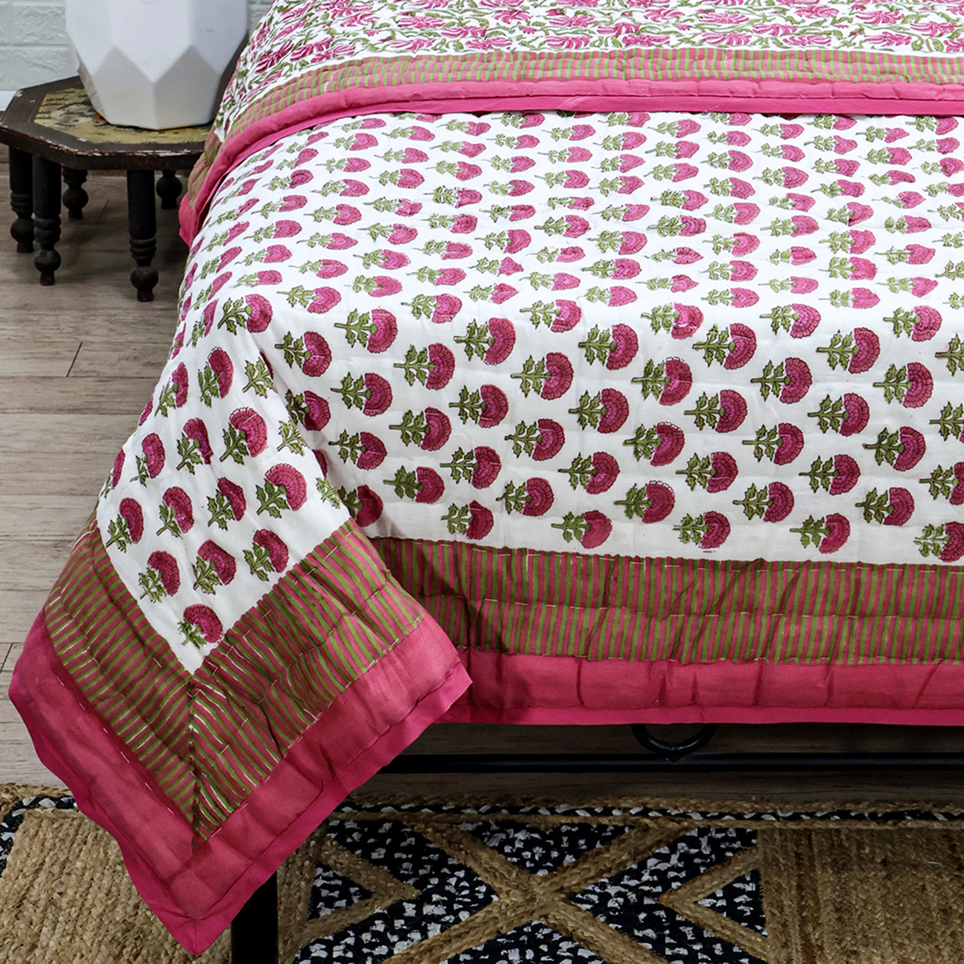 Indian Handmade Block Printed Cotton Quilts - My Store