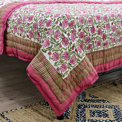Indian Handmade Block Printed Cotton Quilts - My Store