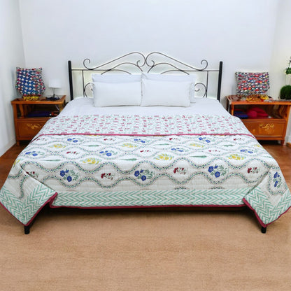 Indian Hand Block Printed Cotton Quilts - My Store