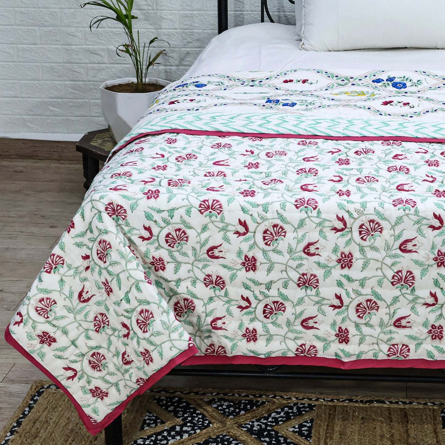 Indian Hand Block Printed Cotton Quilts - My Store