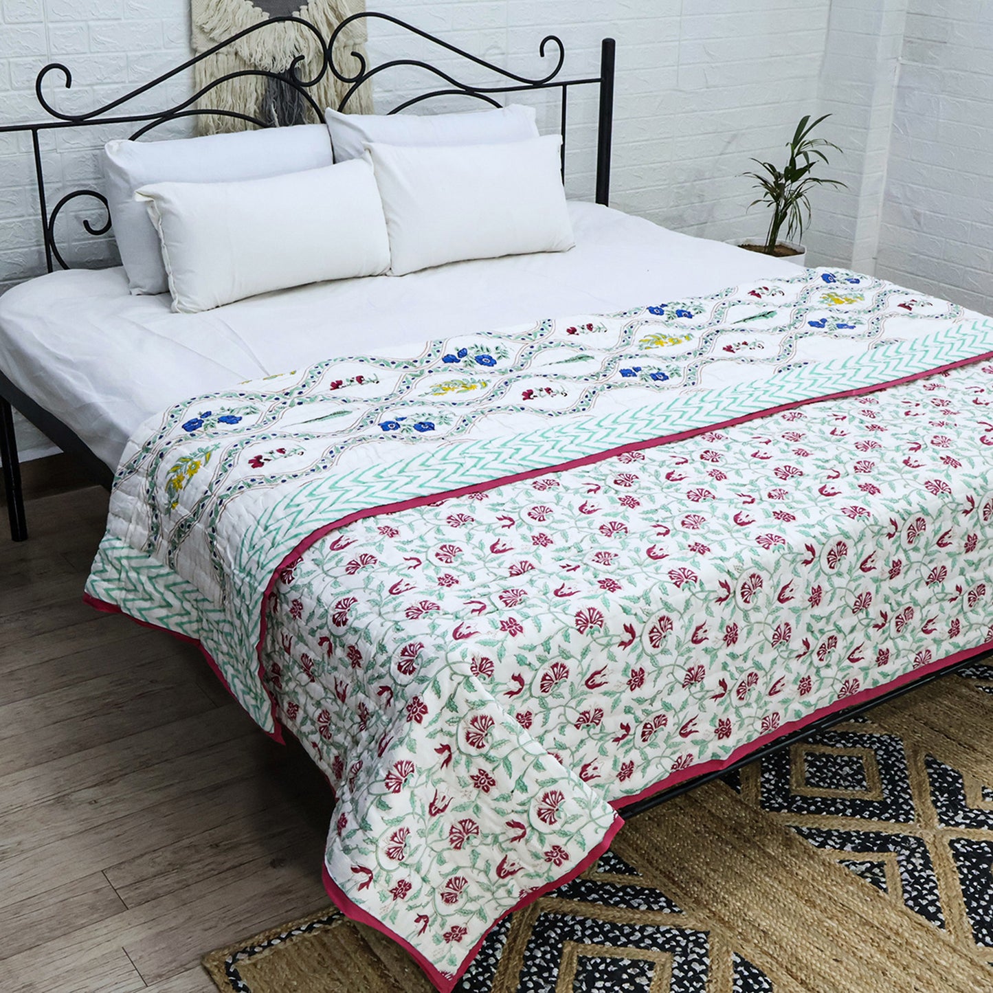 Indian Hand Block Printed Cotton Quilts - My Store