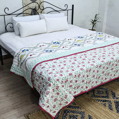 Indian Hand Block Printed Cotton Quilts - My Store