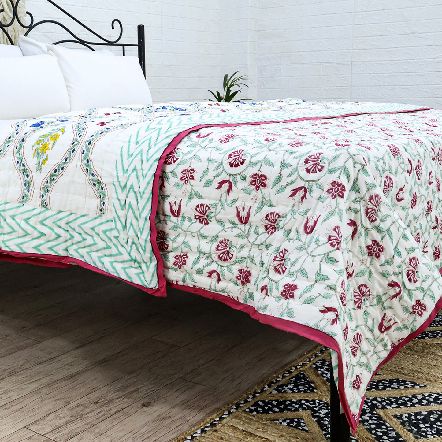 Indian Hand Block Printed Cotton Quilts - My Store