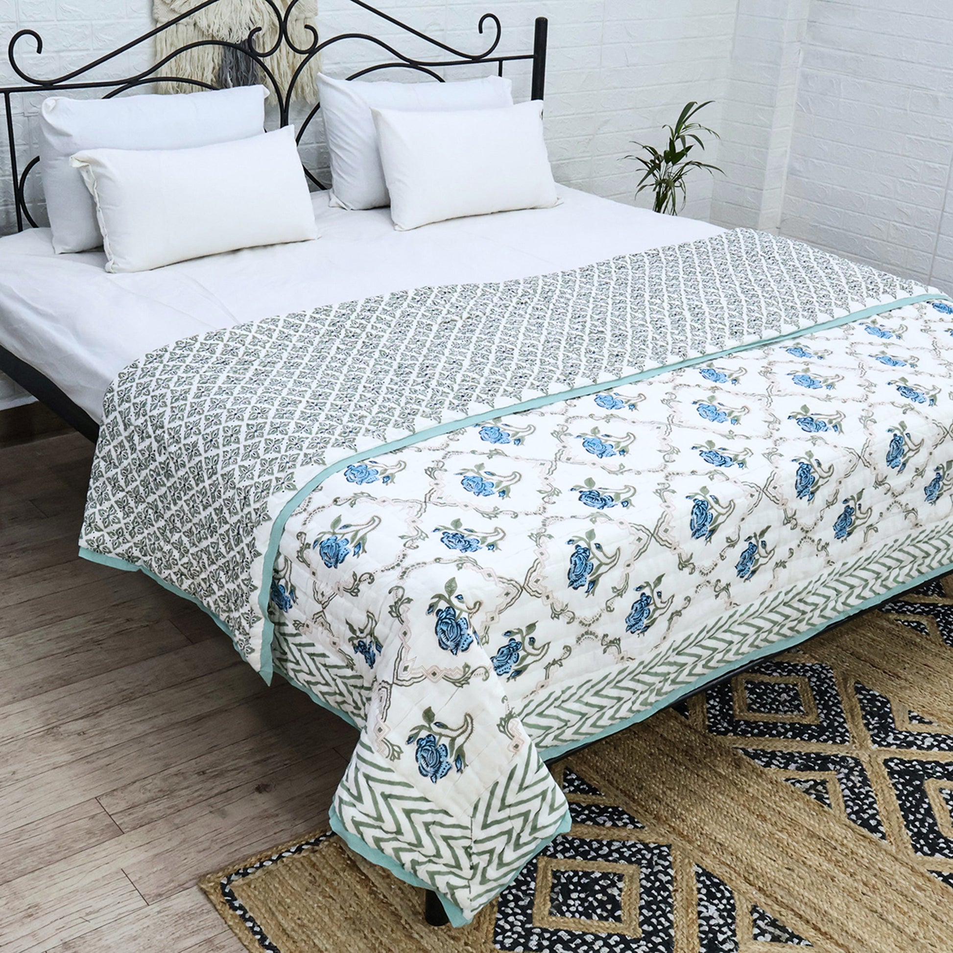 Handmade Block Printed Cotton Quilts - My Store