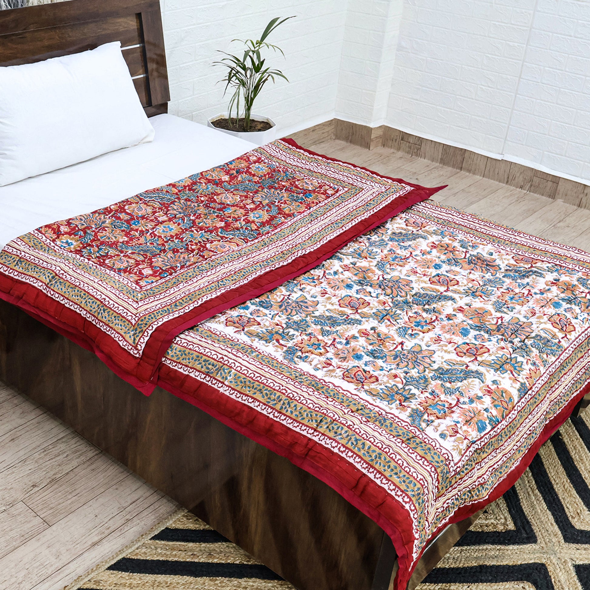 Handmade Block Printed Cotton Quilts - My Store